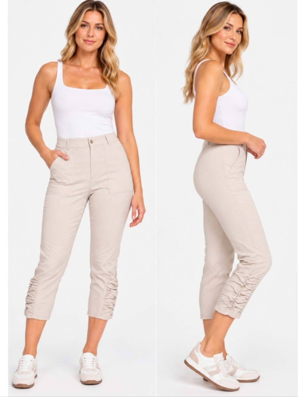 INC Ruched Cropped Pants Size 6